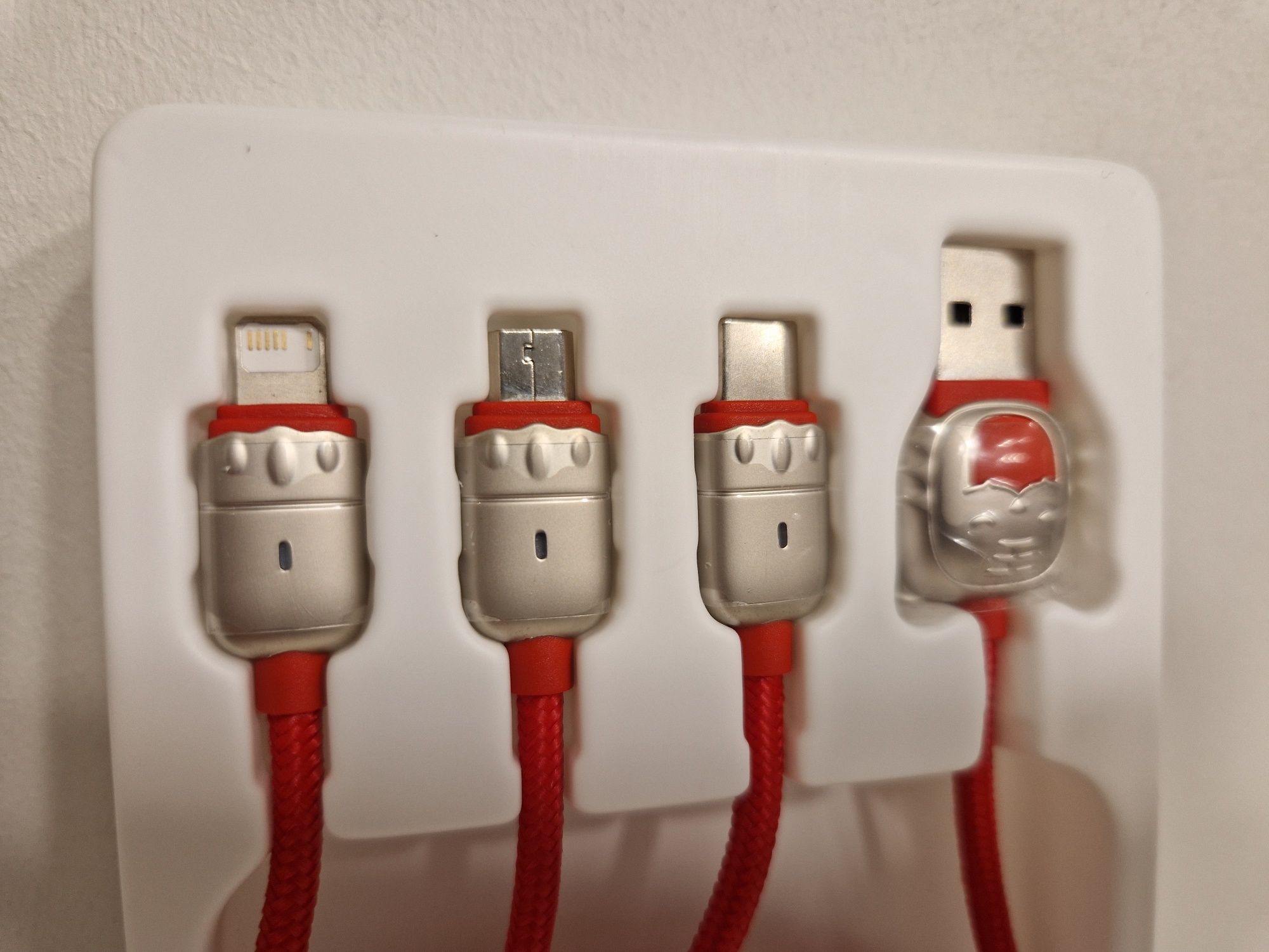 Kabel Baseus Year 3 w 1 - USB na Typ C, Lightning, Micro USB 3,5A 1,2m