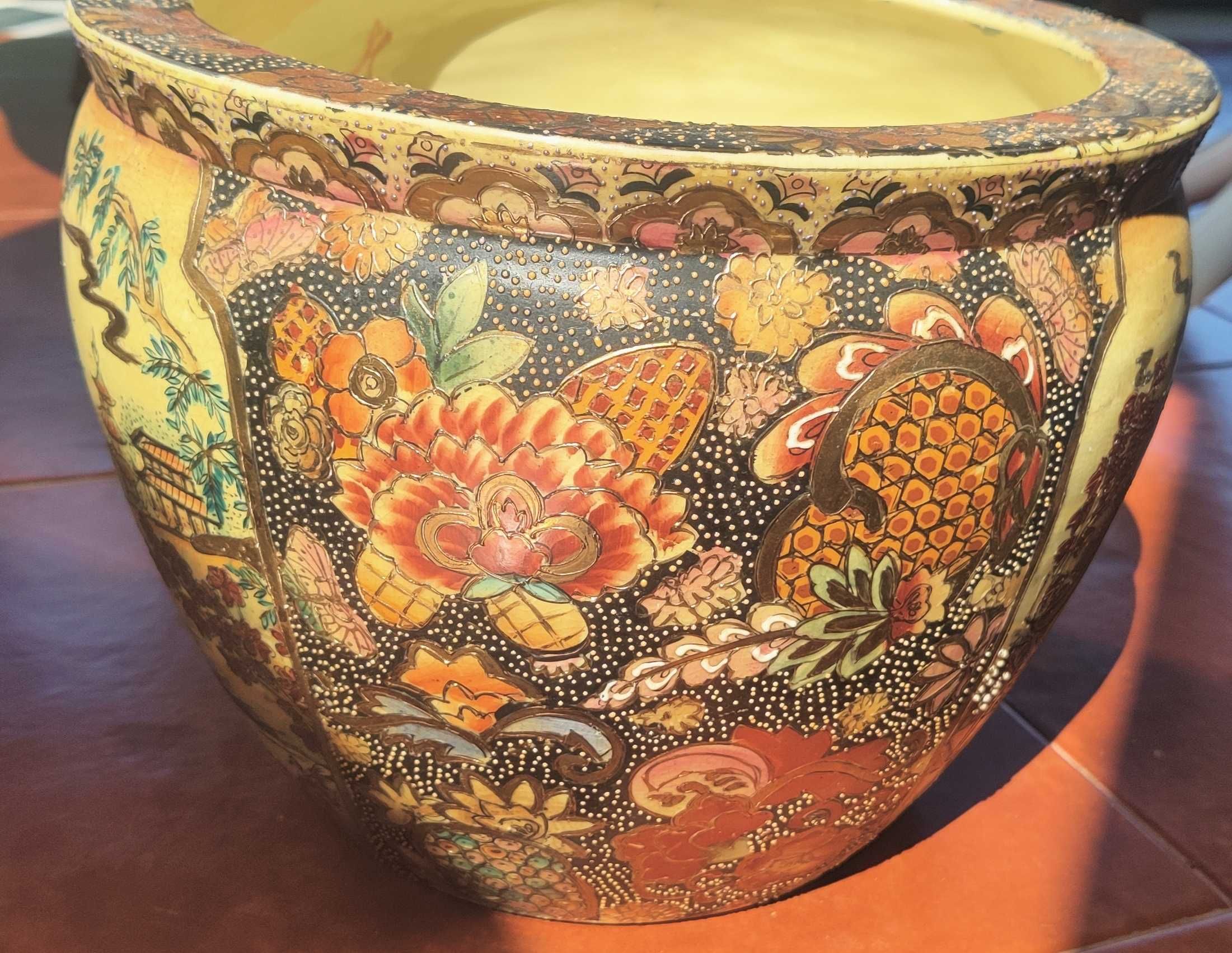 2 Vasos Cachepot Chinês - Pintados à Mão