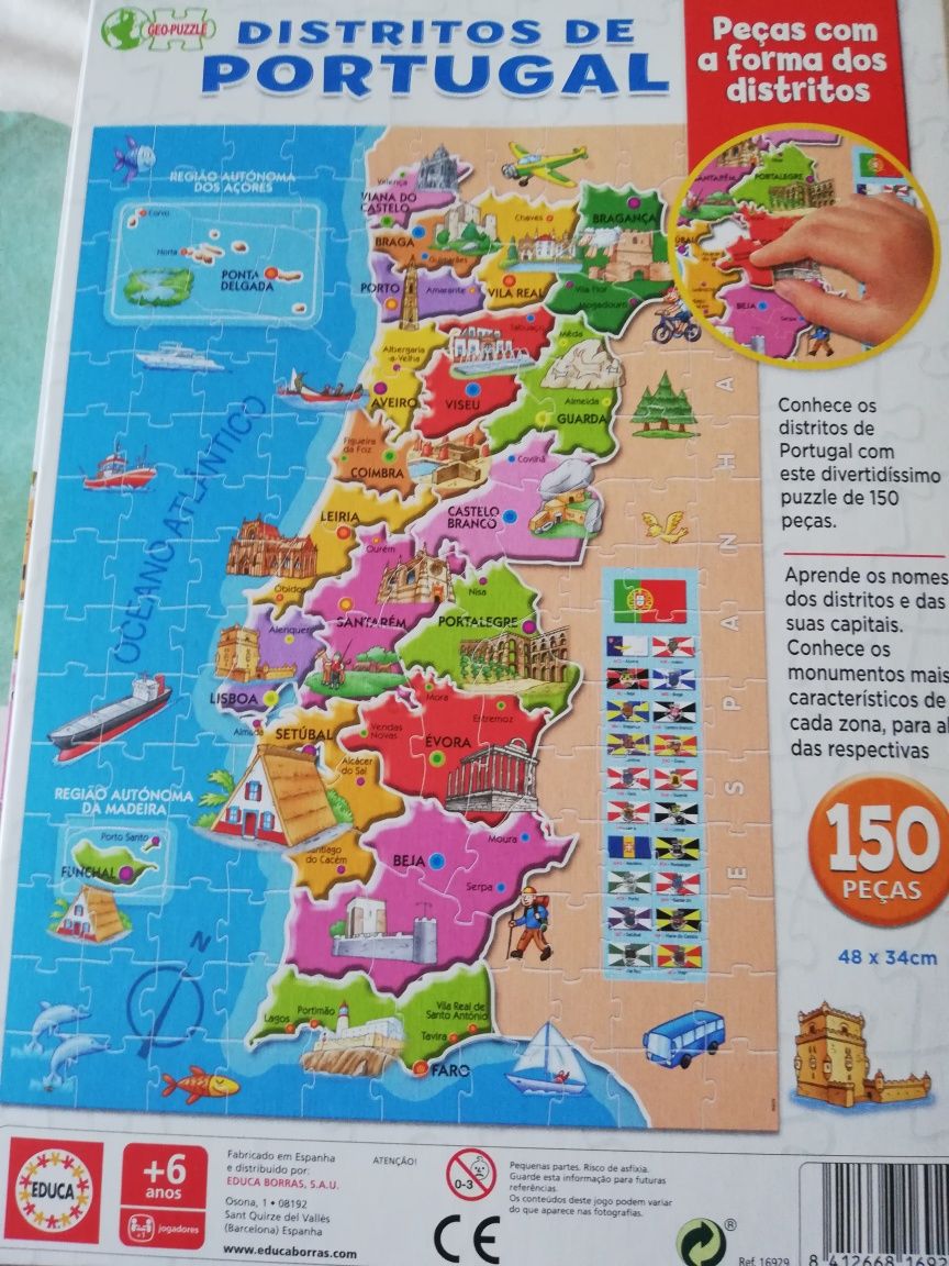 Puzzle distritos de portugal