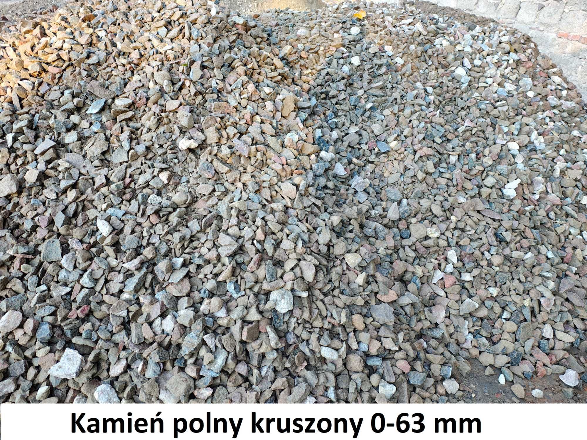 Kamień polny kruszony 0-31 mm,0-63 mm,Kruszywo,Tłuczeń drogowy,kliniec
