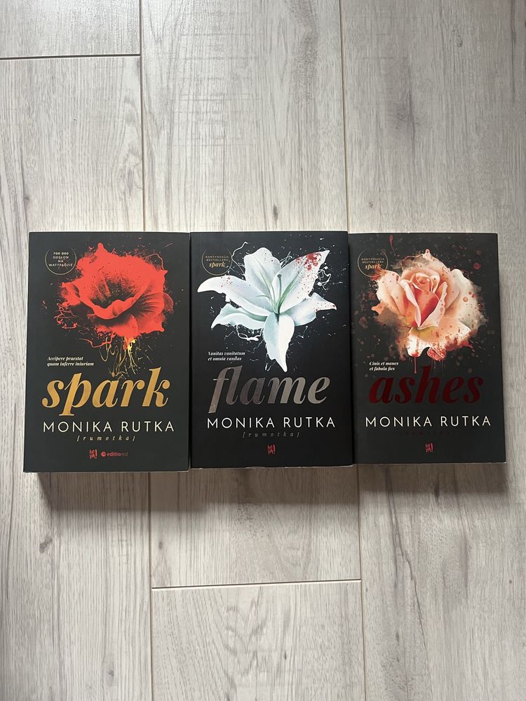 Trylogia the chain spark flame ashes Monika rutka książka