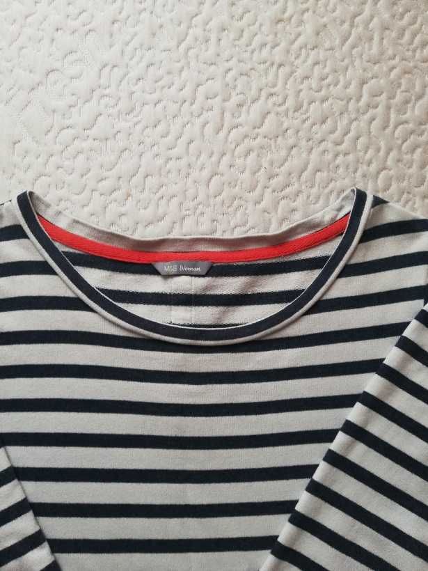 tunika M&S Woman w paski z kieszeniami z przodu