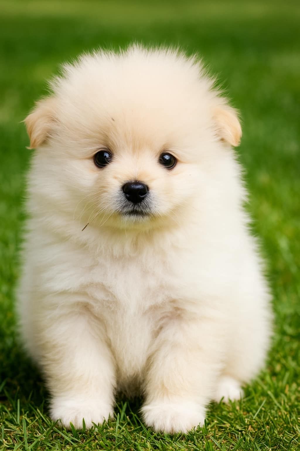 Szpic miniaturowy pomeranian biały i czarny