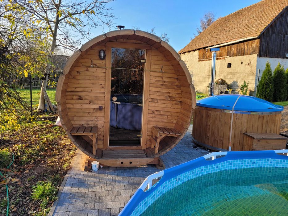 Sauna Beczka 300cm Ogrodowa Wolnostojąca - od Producenta z Litwy !
