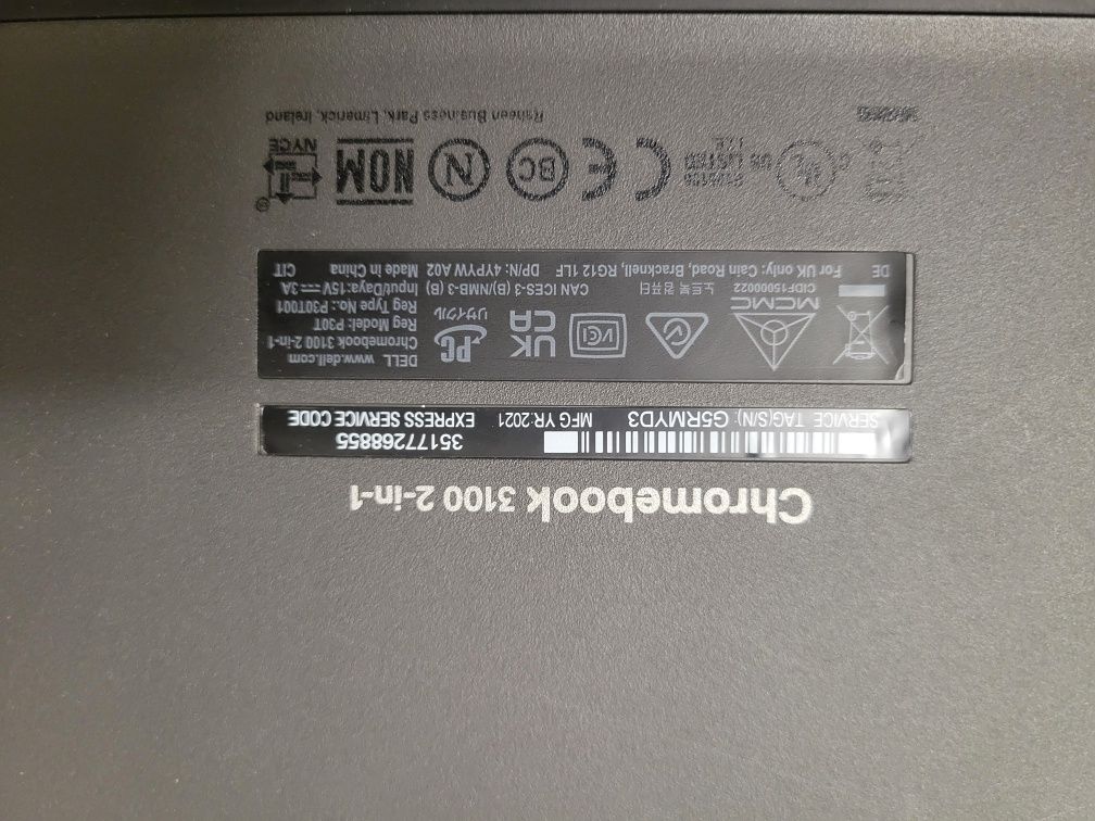 Сенсорний Dell ChromeBook 3100 2-in-1 Intel N4020 1.1-2.8GHz 4/32