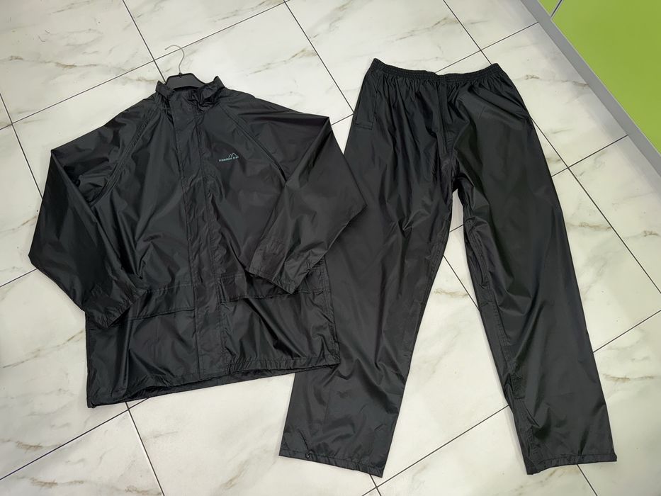 Мужской влагостойкий черный костюм куртка дождевик и штаны 2xl 54 XXL