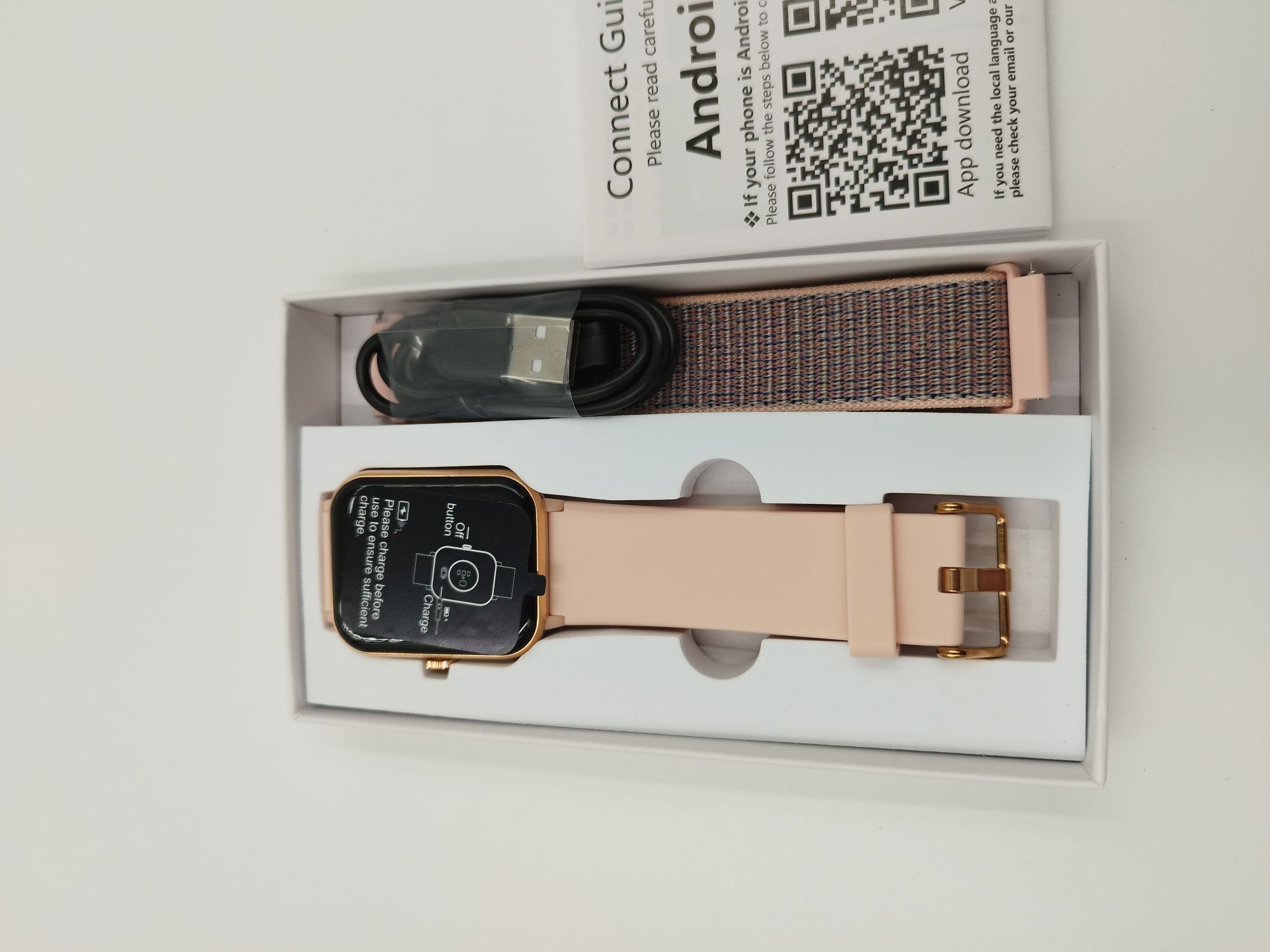 Iowodo R3 Pro smartwatch pomiar tętna temperatury krokomierz różowy