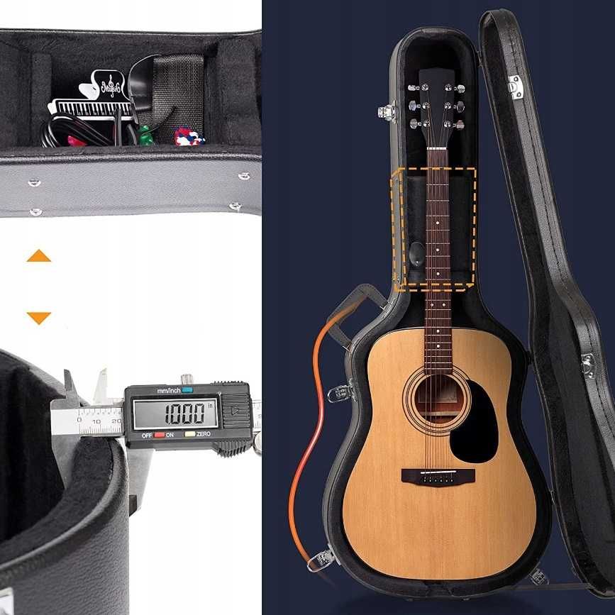 CAHAYA Twardy pokrowiec na gitarę czarny