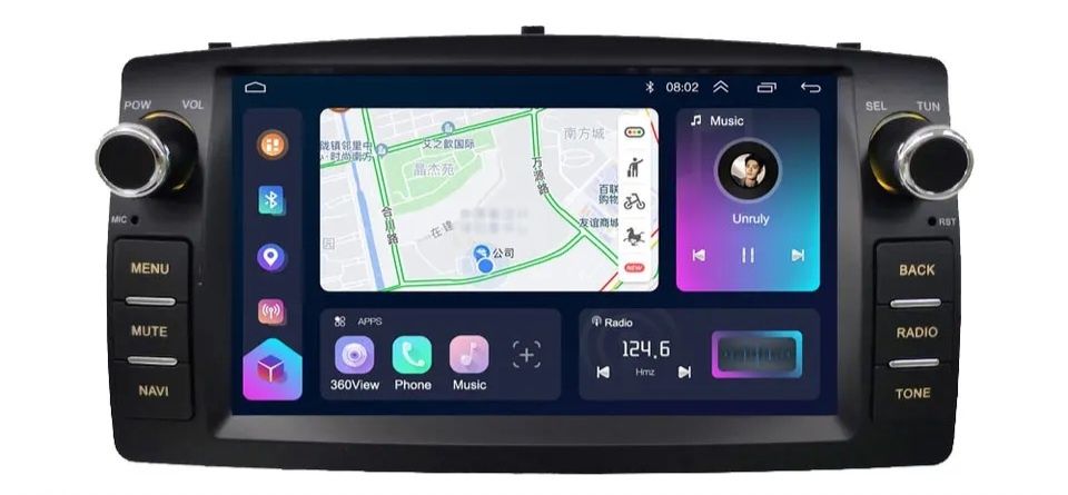 Radio nawigacja TOYOTA COROLLA E120  2000 ÷ 2006 Android Carplay