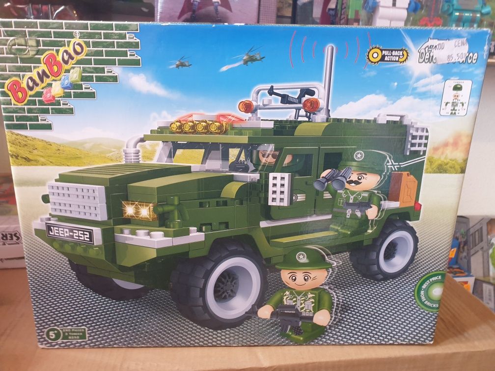 Klocki Ban Boa Jeep wojskowy 299el nie lego zabawki Nowe