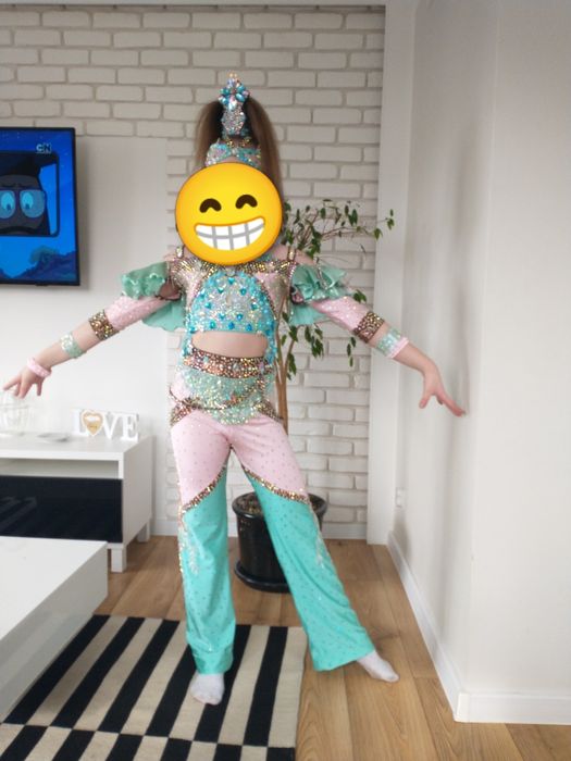 Solo Strój disco dance taniec kostium 158  piękny