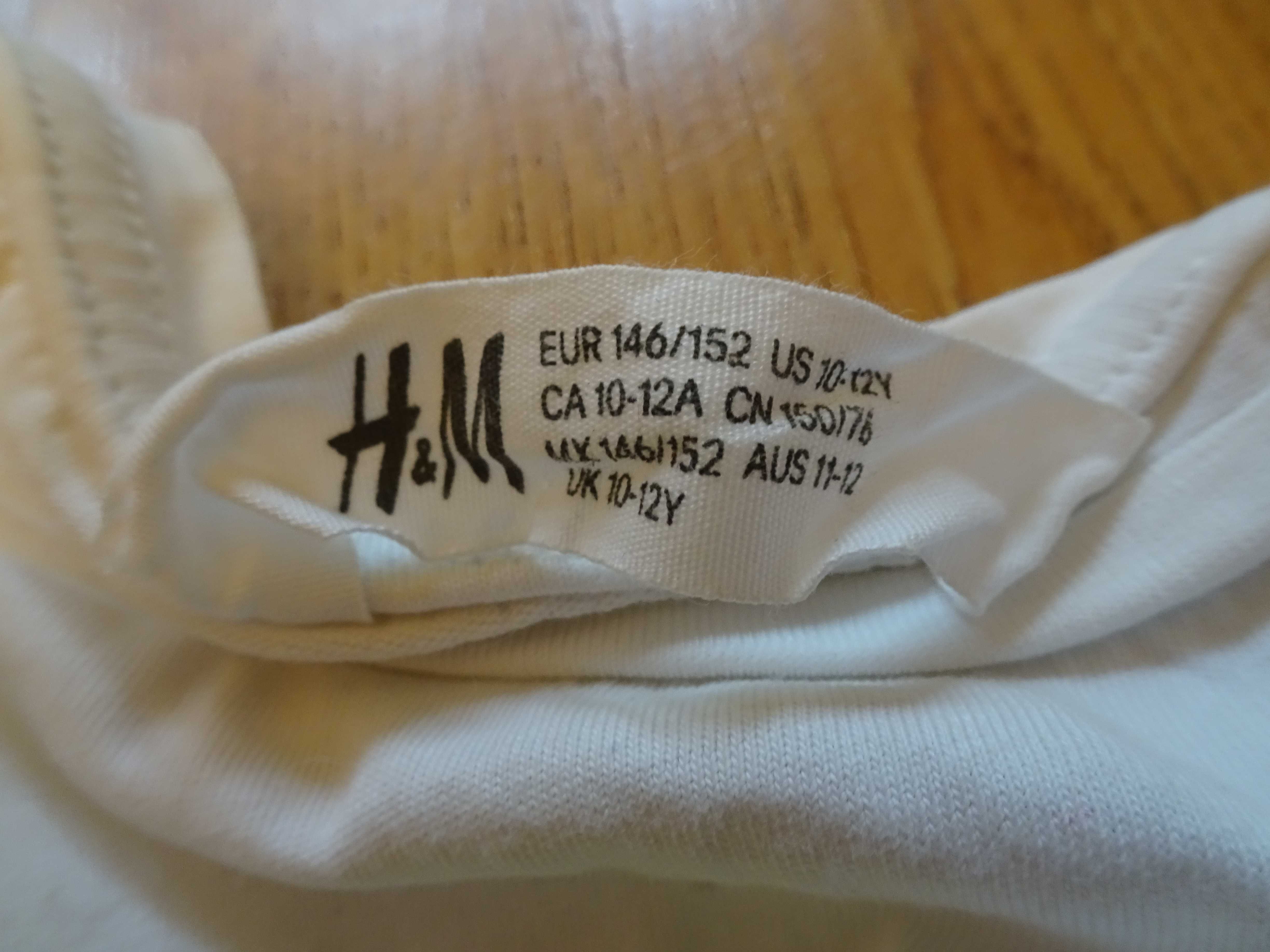H&M T-shirt dziewczęcy 11/12 lat rozmiar 146/152