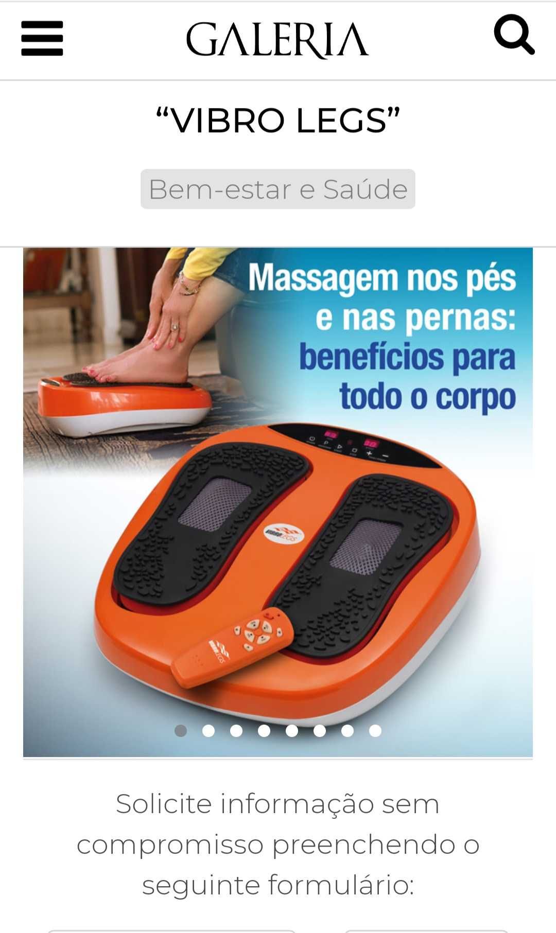 Massagador de pés "VIBRO LEGS" VENDIDO NA TV (novo)