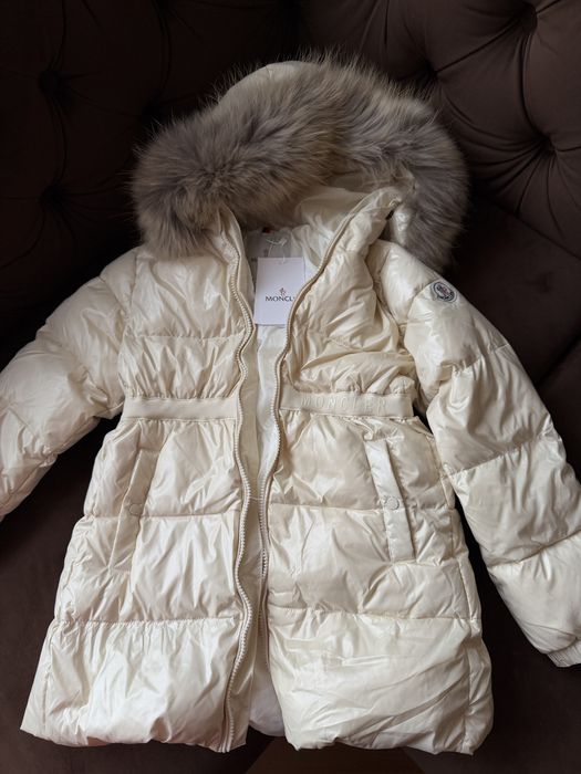 Пуховик дитячий зимовий пальто Moncler світле