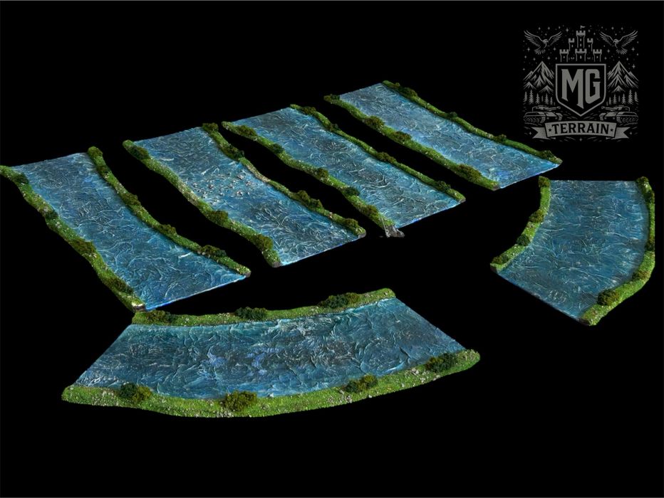 Modularna rzeka teren do gier bitewnych lotrsbg boltaction warhammer