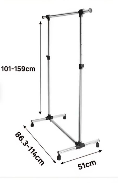 Cabideiro metal com rodas