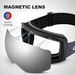 Gogle narciarskie Odoland okulary uniseks, snowboardowe, bezramkowe