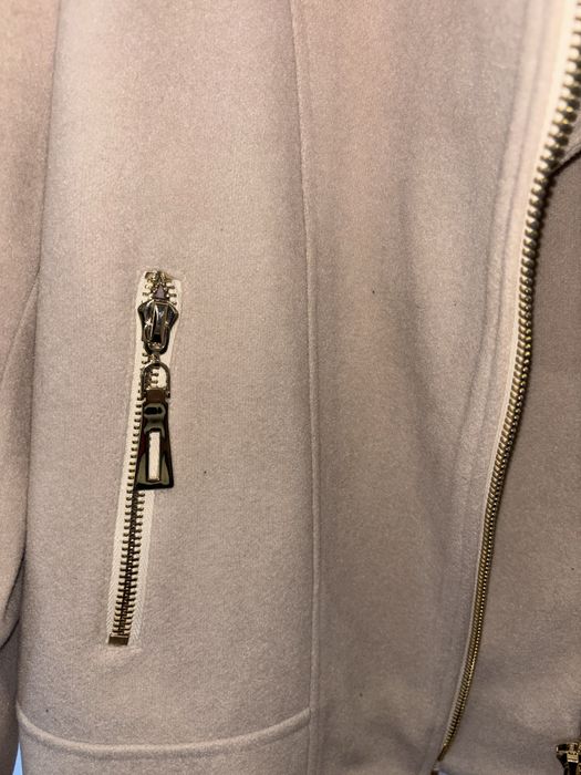 Welniana kurtka z naturalnym futerkiem z lisa (jak sobol) roz.S