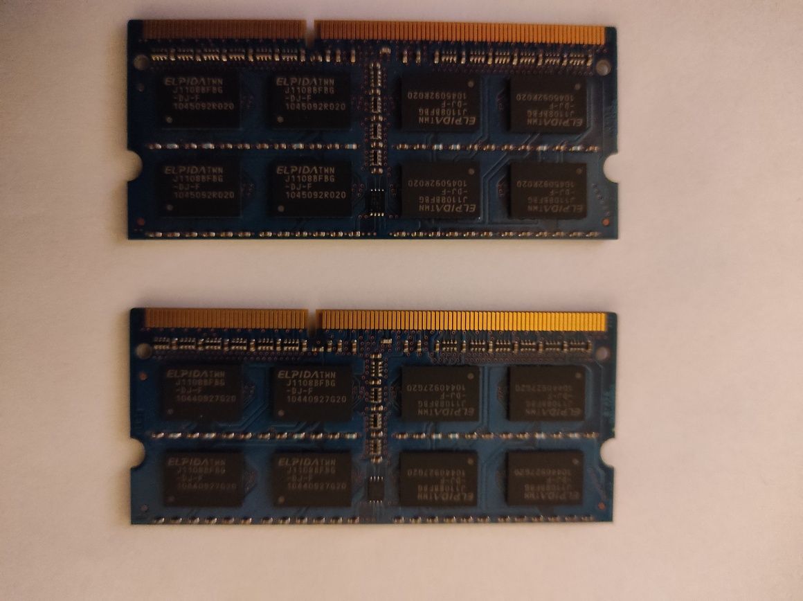 Pamięć RAM DDR3 Elpida 4GB (2x2GB) JAPAN 1600mhz PC3-12800S