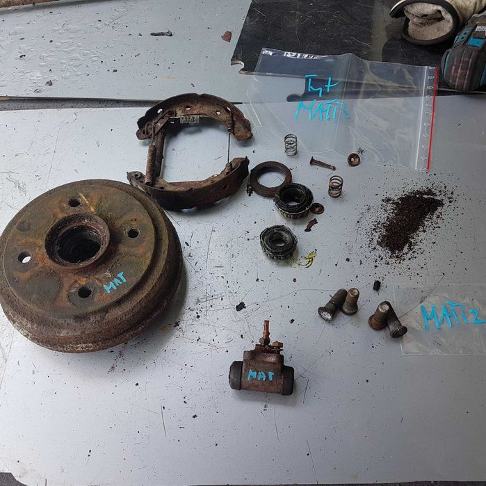 szpilka koła cylinderek sprężyna rozpierak łożysko daewoo matiz m100