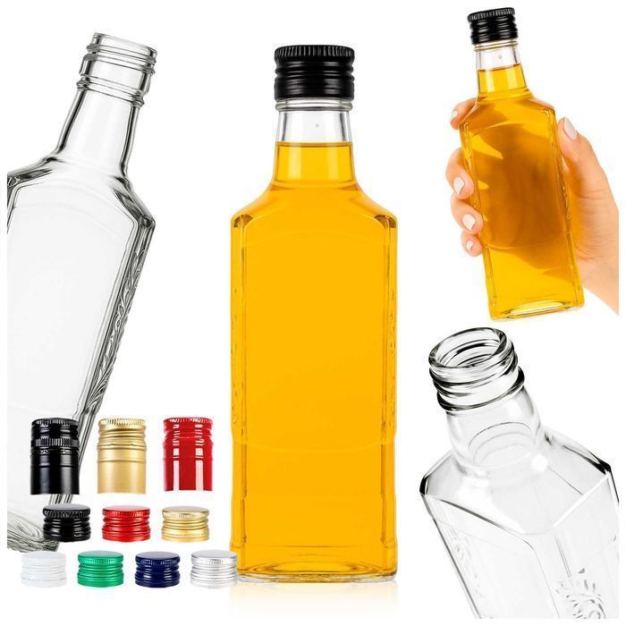 50 sztuk - butelka MOSKWA 250 ml na whisky nalewki sok z zakrętką