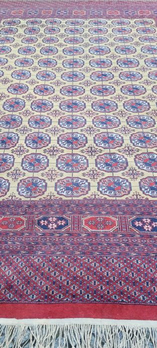 -70% lśniący dywan Buchara ręcznie tkany Pakistan 255/350cm.CENA!