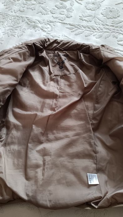 Casaco acolchoado beje da Throttleman