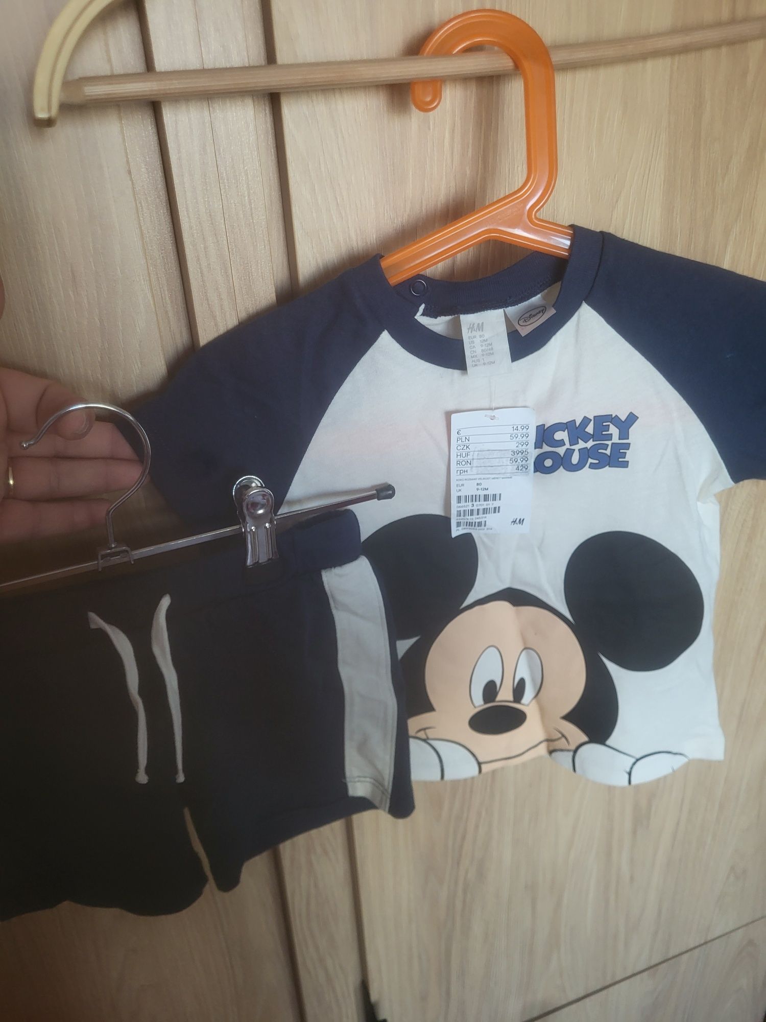 H&M komplet Myszka Mickey r. 80