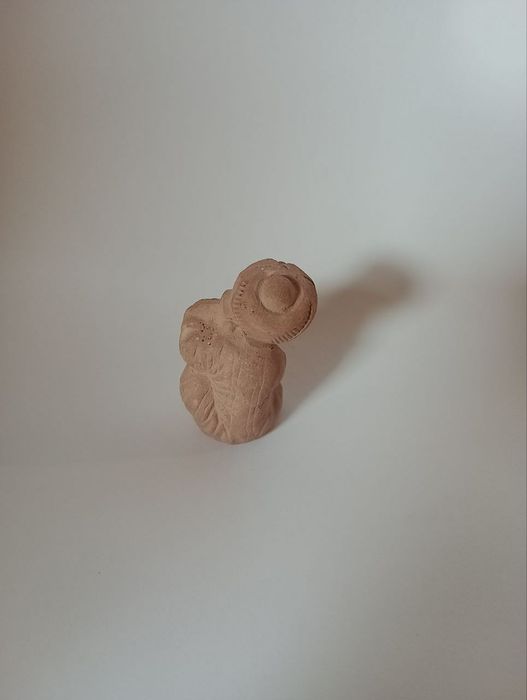 Нецкэ "Старик с бандурой" Глина.СССР.4,5 см.