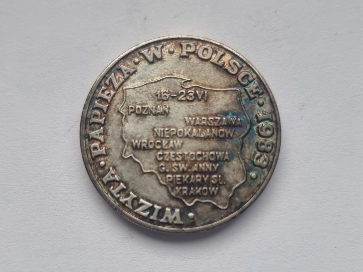 Medal 1983 wizyta papieża w Polsce PRL