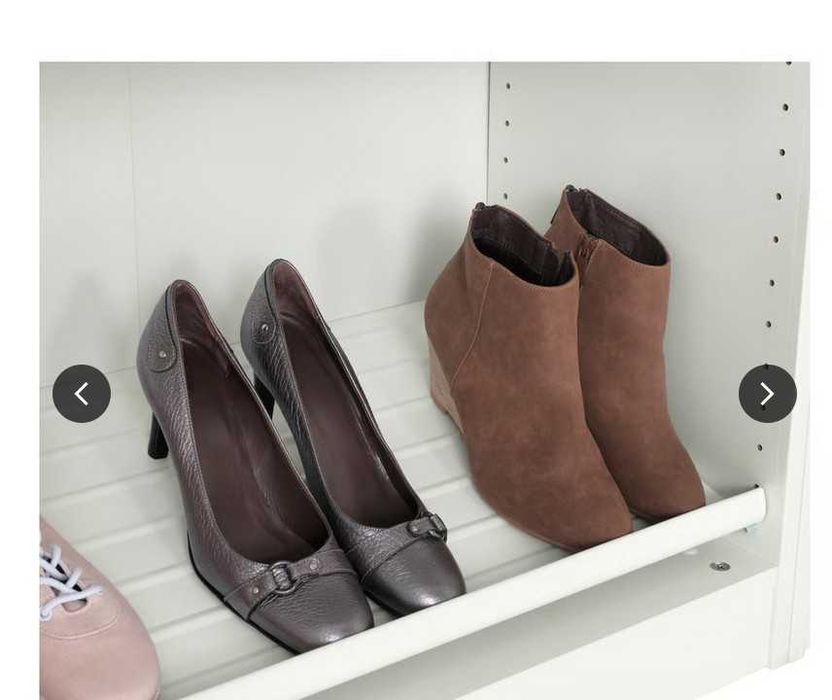 IKEA PAX KOMPLEMENT Półka na buty metalowa, biała 100x35 cm - używana