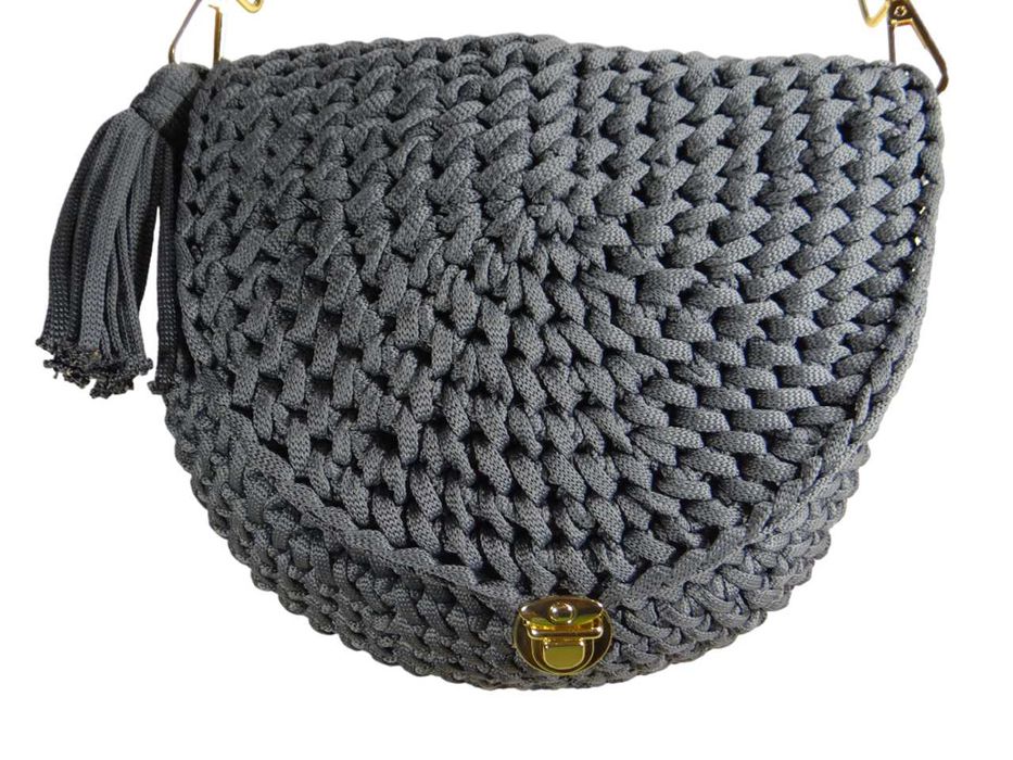 Torebka ze sznurka wykonana ręcznie na szydełku TS022 handmade
