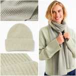 Cachmere beanie+scarf Premium.Кашемировий компленкт:шарф ,шапка бини.