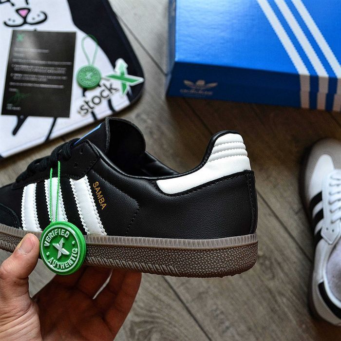 Мужские кроссовки Adidas Samba OG 'Black\White\Gum' Размеры 39-45