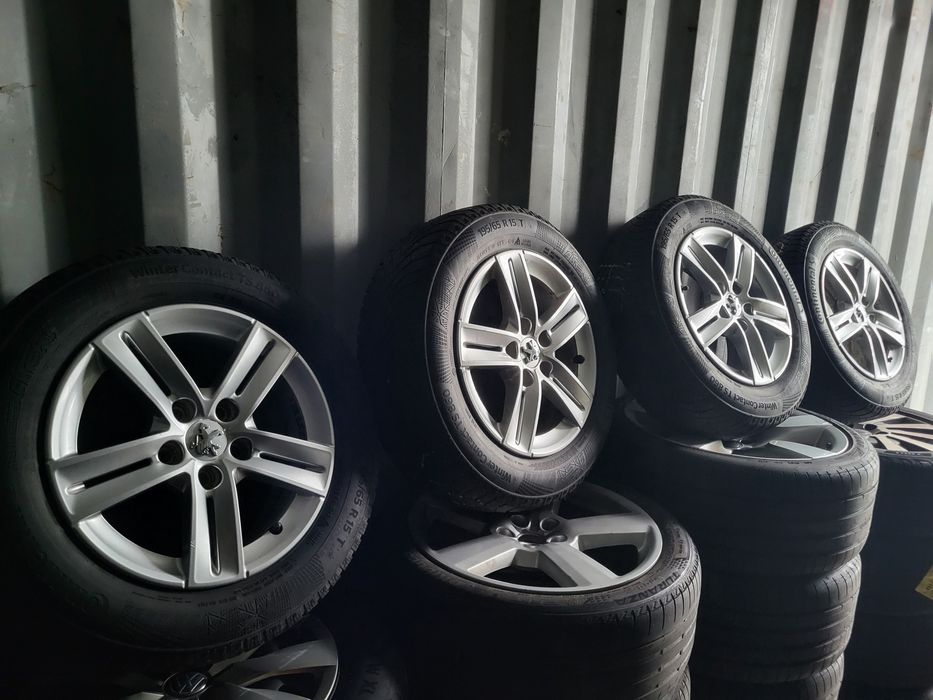 Alufelgi 5x108 15' opony zima 195/65/15 Continental