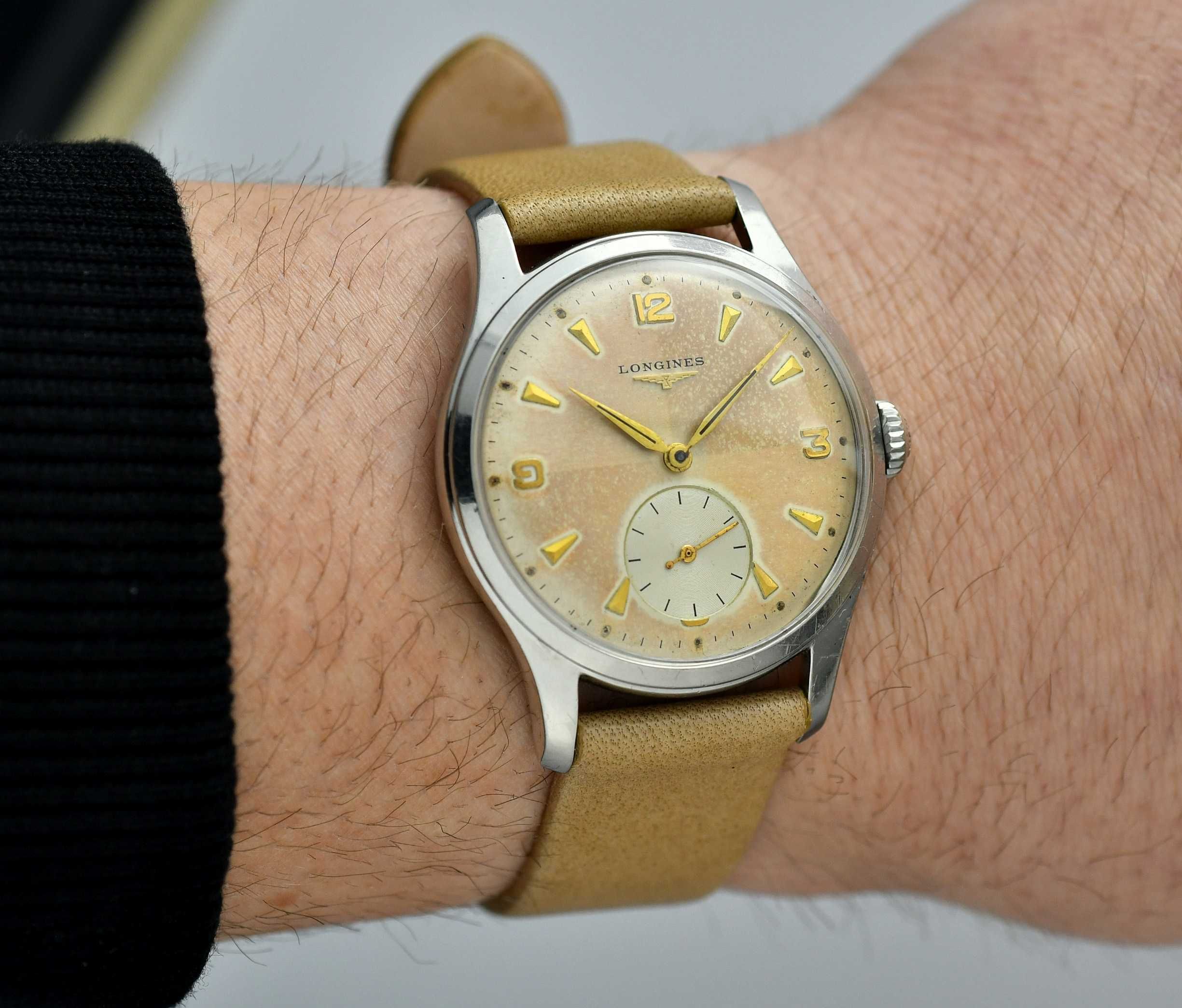 Zegarek LONGINES - Stal 34.5mm - Vintage z 1955 roku - Mechaniczny