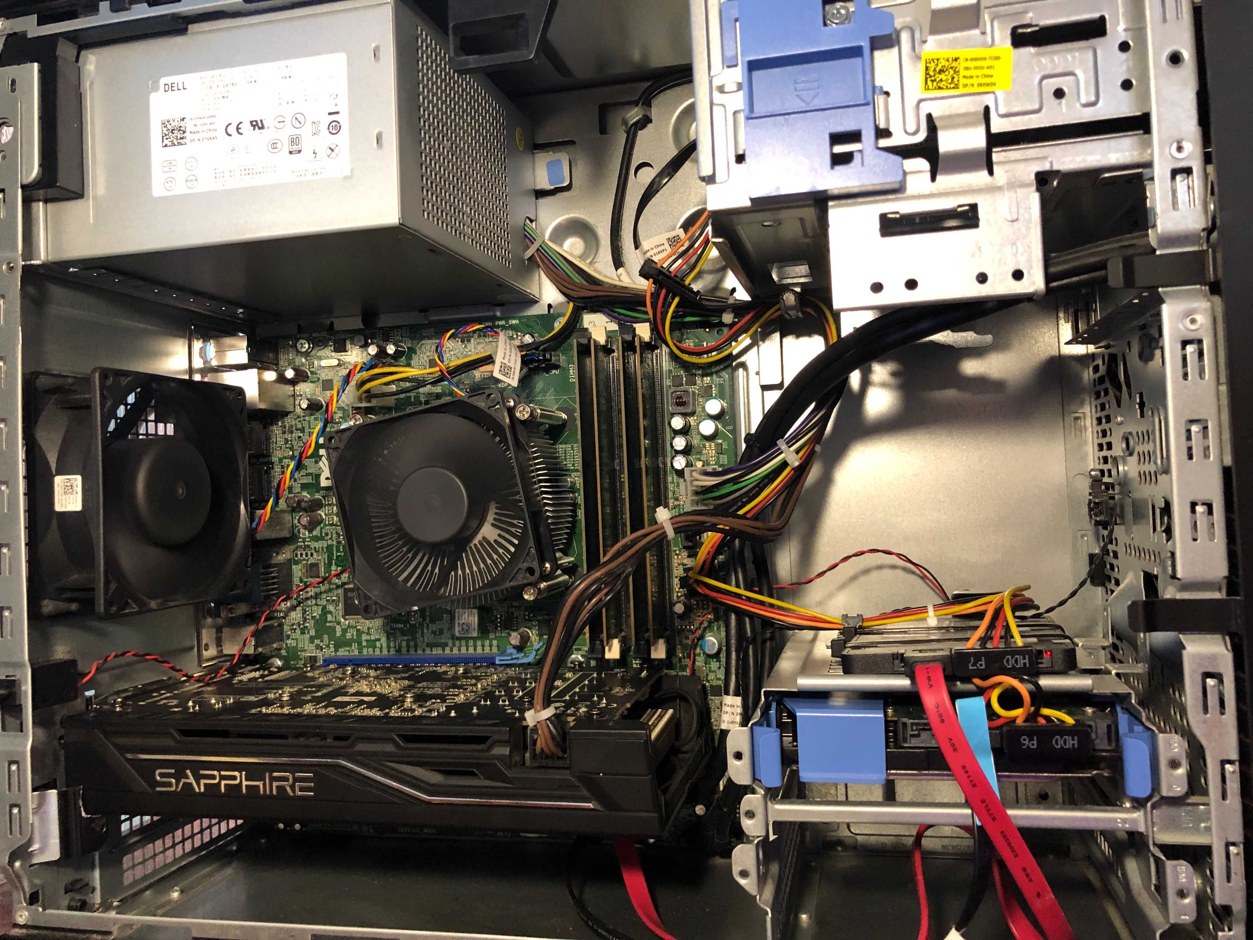 Игровой компьютер ПК системный блок Intel i5/16Gb/RX470/SSD128+500