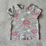 F&F t-shirt 104 dinozaury koszulka bluzka letnia stan bdb róż szara sp