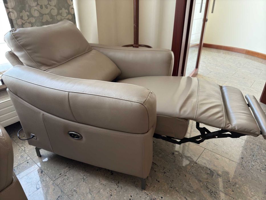Komplet wypoczynkowy Bostonsofa - Sterowany elektrycznie - Skórzany