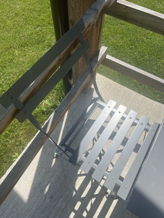 Stolik ogrodowy balkonowy zestaw krzesla metalowe