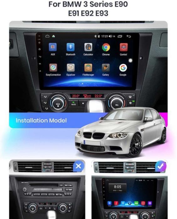 RADIO NAWIGACJA GPS BMW 3 E90 / E91 / E92 / E93 / carplay ANDROID