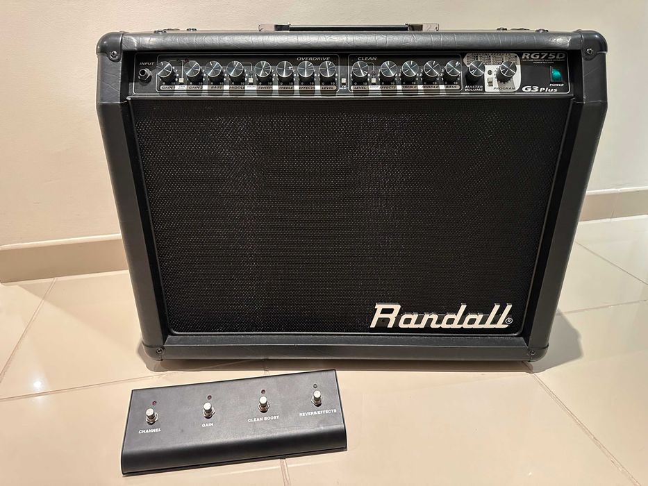 Amplificador guitarra Randall RG75DG3 plus – pedal e cabos incluídos