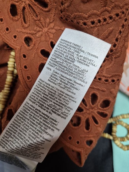 Bluzka haftowana braz boho hiszpanka Orsay rozmiar 38