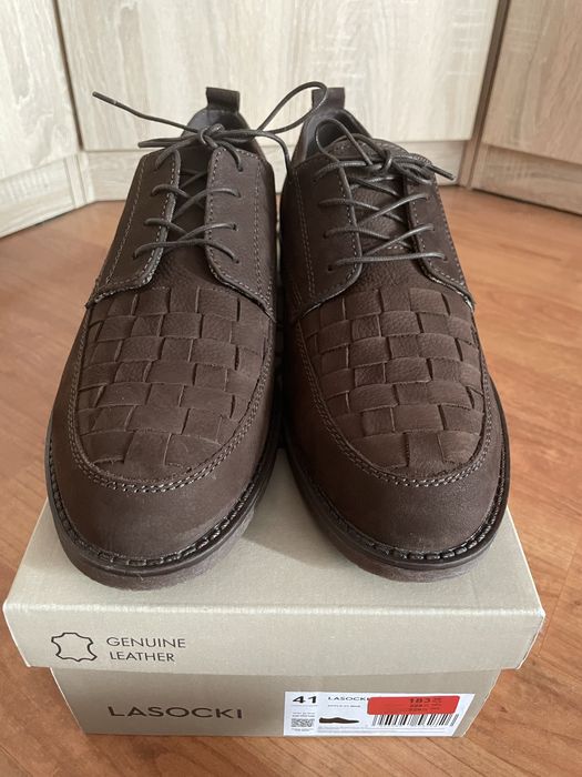 Nowe Buty półbuty męskie skórzane r.41 f. Lasocki