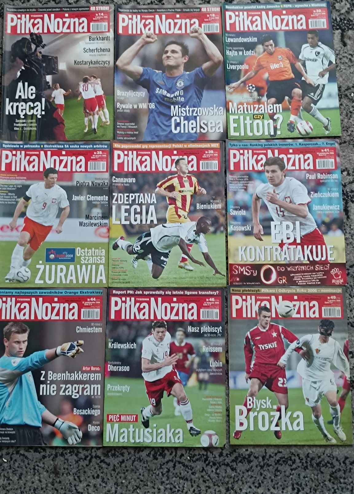 Czasopismo "piłka nożna" 9 numerów 2006r