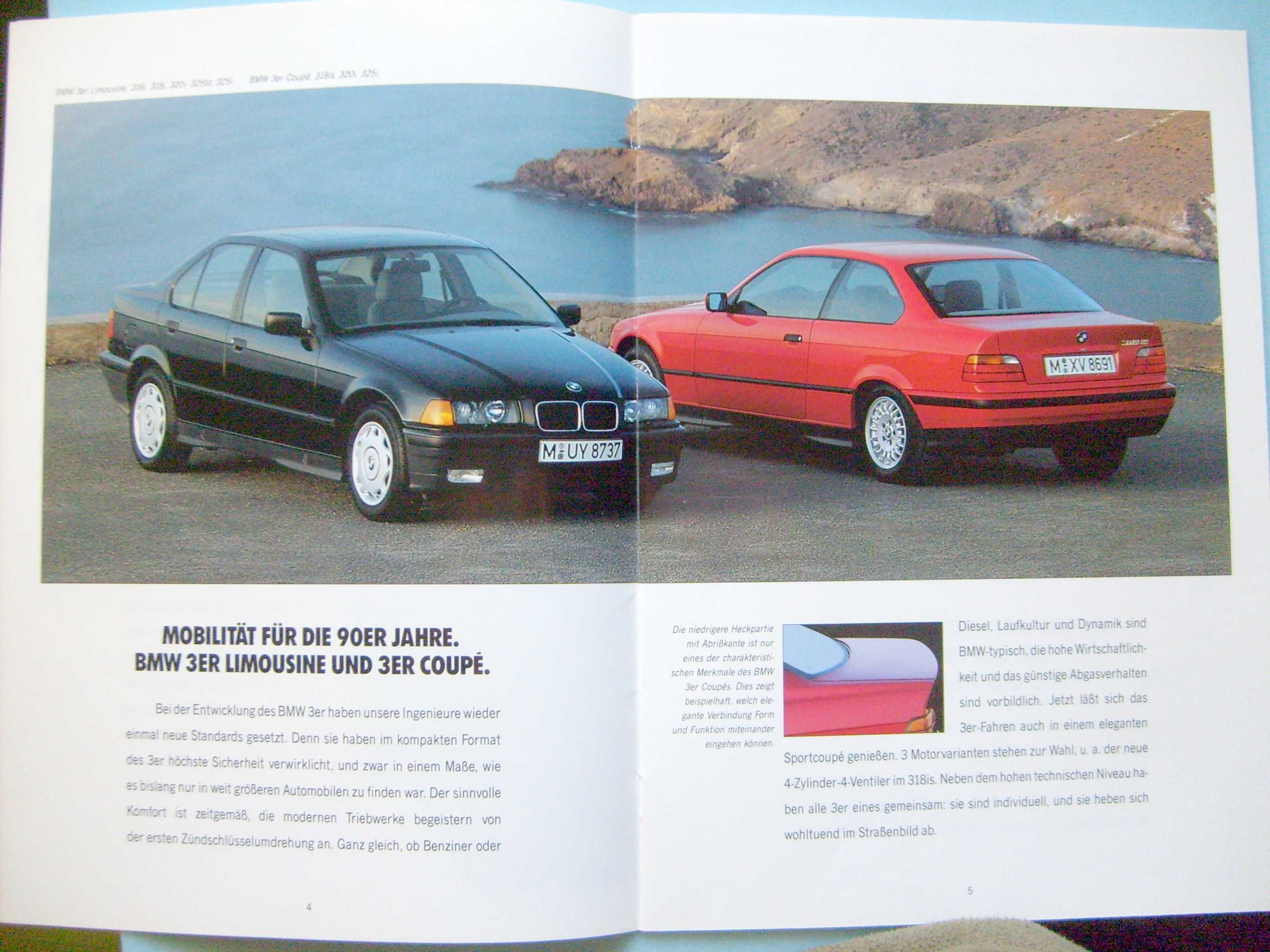 BMW Programm 1992 / 3 E30 + E36, 5 E34 + M5, 7 E32, 8 E31 / prospekt