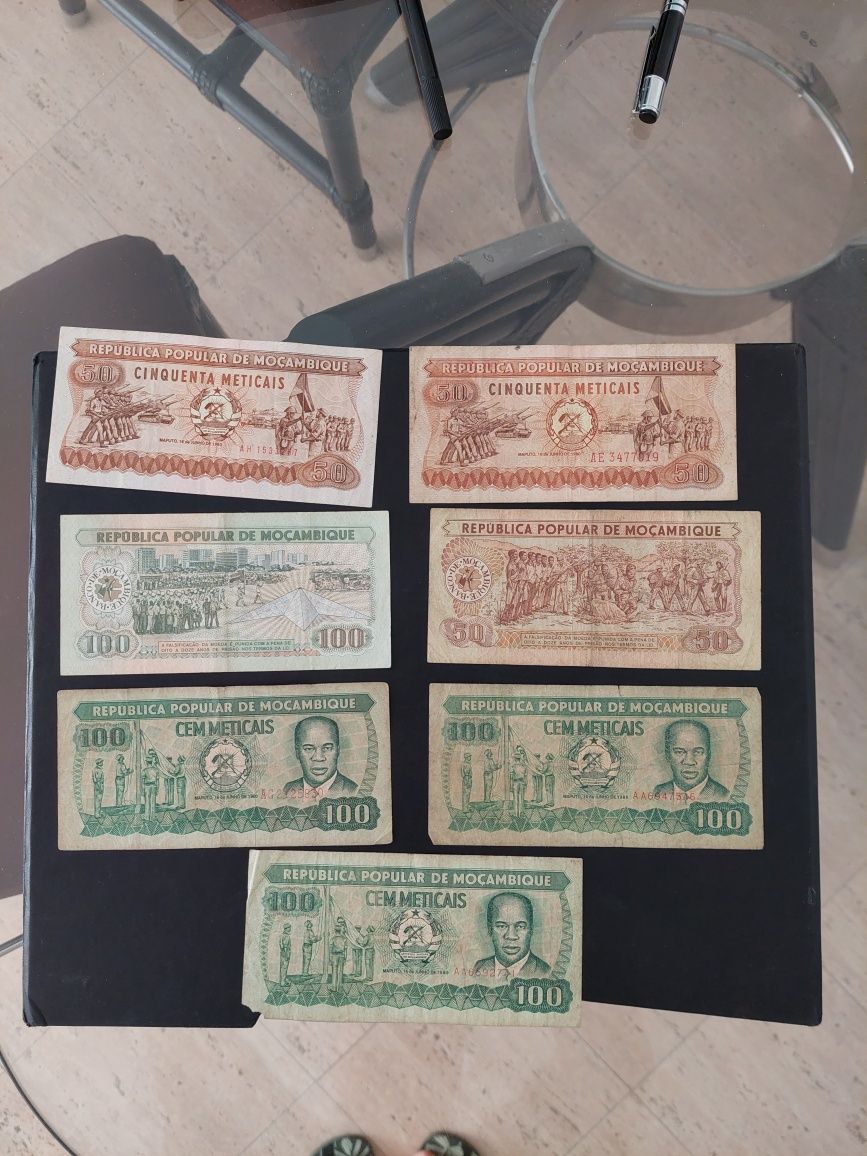 Notas antigas de Moçambique
