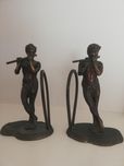 Estatuetas de metal antigas-Par