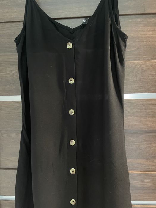 Sukienka h&m czarna zapinana na guziki lato S