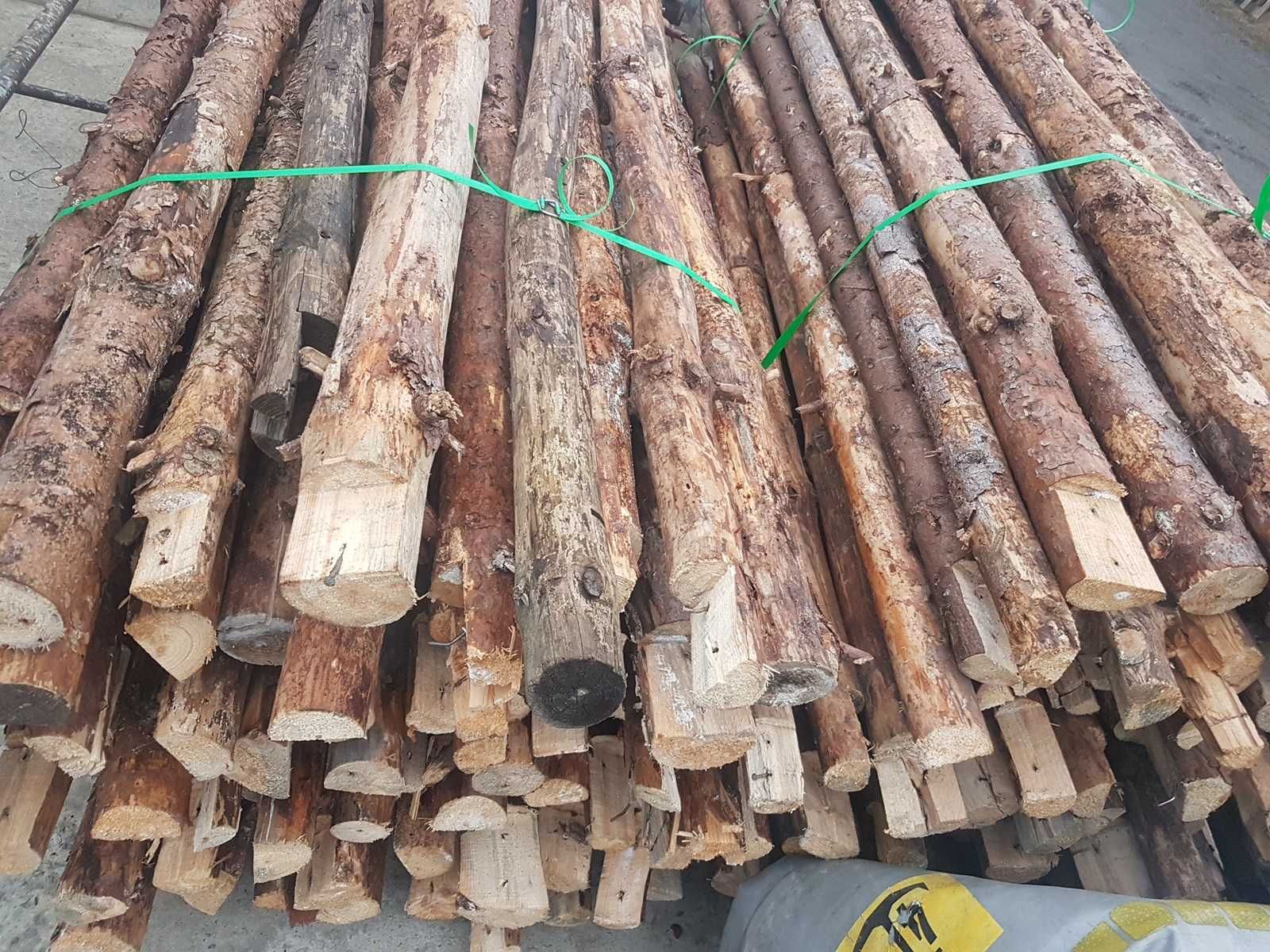 Drewno z Budowy Stemple Budowlane Drewniane  290cm Szalunki